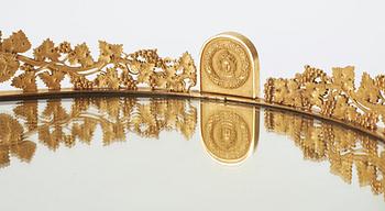A French Empire early 19th century dinner plateau in the manner of Pierre Philippe Thomire.