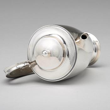 Johan Rohde, kaffeservis, 3 delar, Georg Jensen, Köpenhamn 1933-44, sterling, design nr 321 och 321 A.