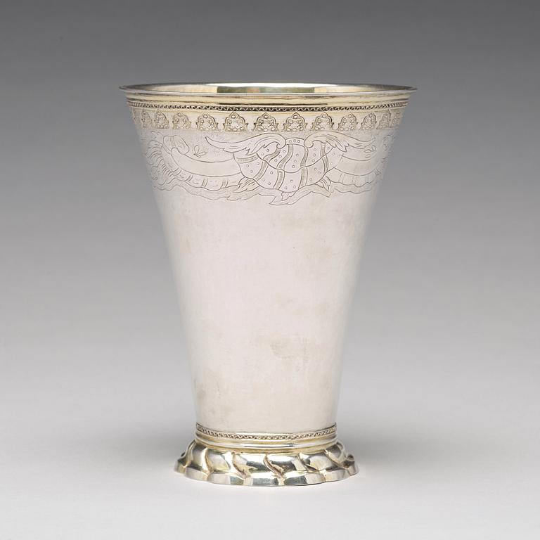 Isak Sauer, bägare, silver, Stockholm 1757.