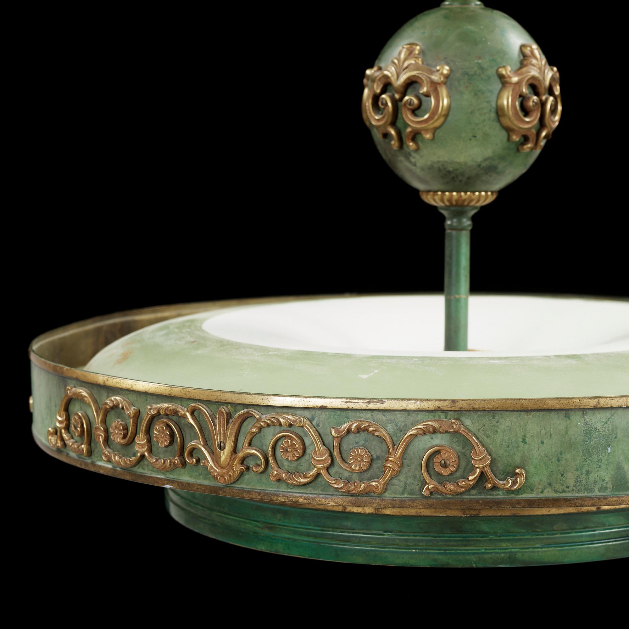 TAKLAMPA, art deco, 1920/1930-tal. Höjd ca 77 cm.