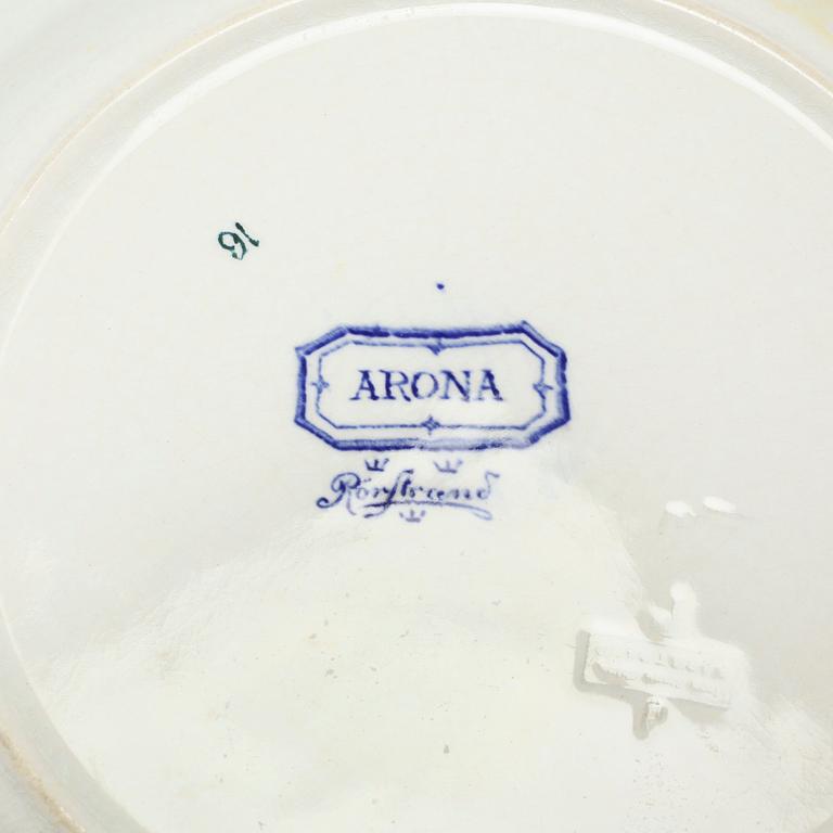 An earthenware tableware set of 78 pcs, "Arona" by Rörstrand, in production 1902-1910.
