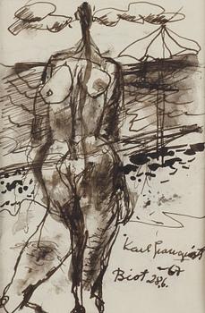 KARL GRANQUIST, indian ink, signed and dated Biot 28.6-67.