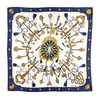 1297. HERMÈS, scarf, "Les Clefs".