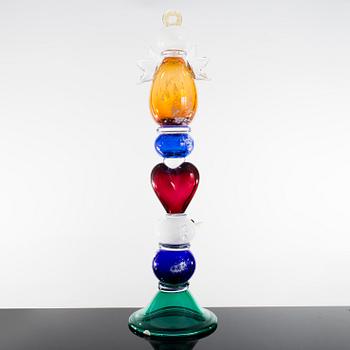 ANNA ÖRNBERG, skulptur, glas, Studioglas Strömbergshyttan, undertill signerad Anna Örnberg, märkt UNIK och daterad 2006.