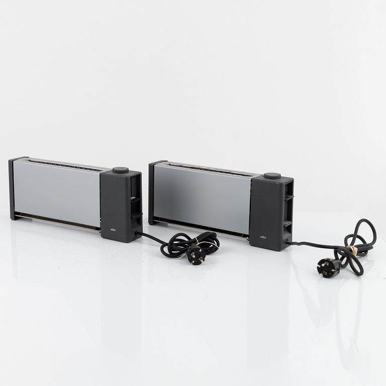 Reinhold Weiss & Hartwig Kahlcke, three  toasters, Braun.