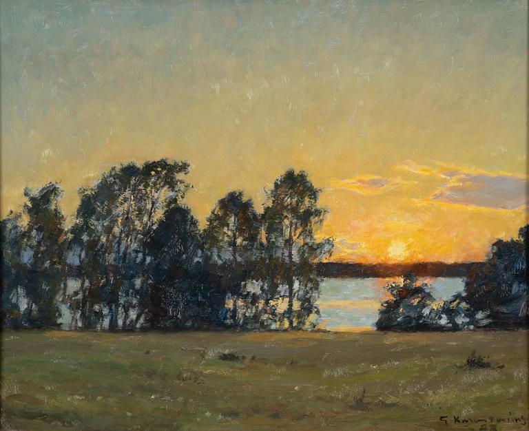 Gottfrid Kallstenius, Sunset over Vivassen from Nyslätt, Källvik.