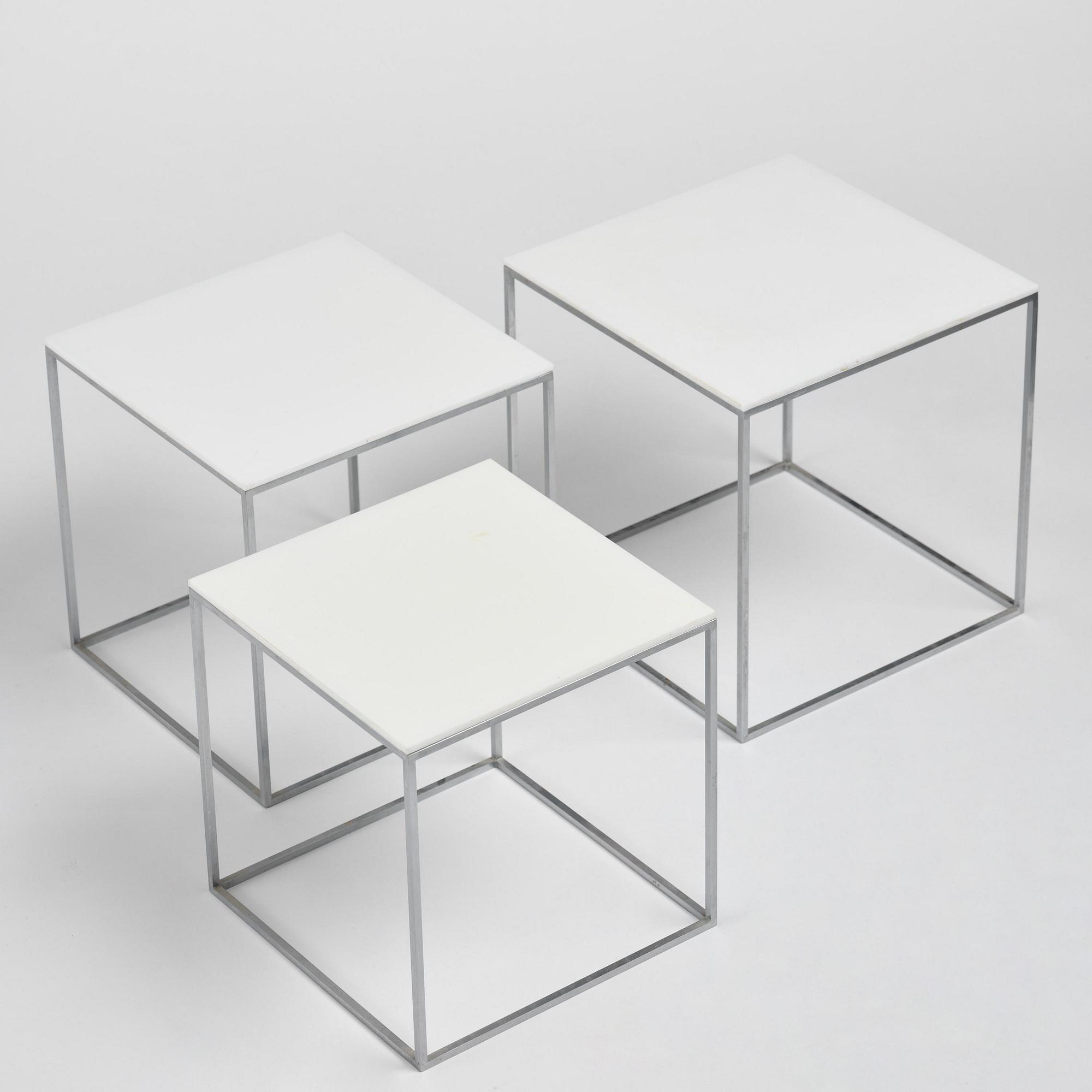 Poul Kjaerholm, a set of "PK71" nesting tables, E. Kold Christensen, Denmark.