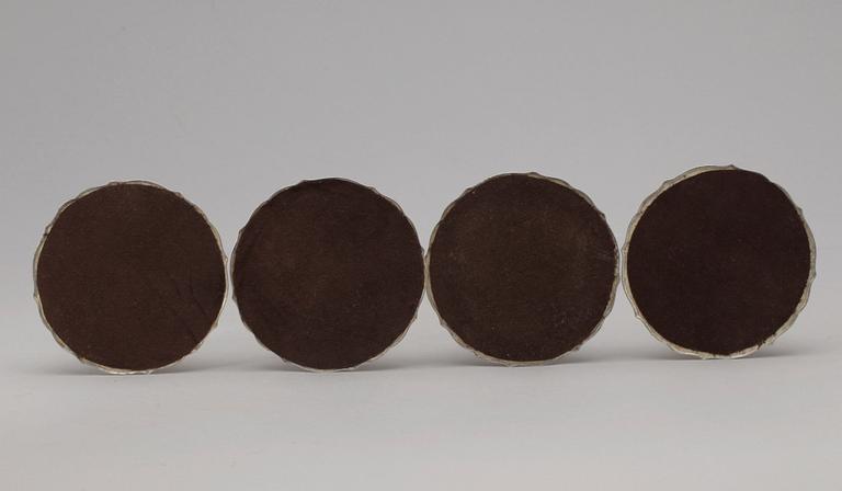 LJUSSTAKAR, två par, silver, Wilhelm Binder, Tyskland, 1900-talets första hälft.