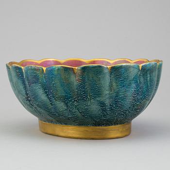 JOSEF EKBERG, a creamware bowl from Gustavsberg, signed and dated 1931.