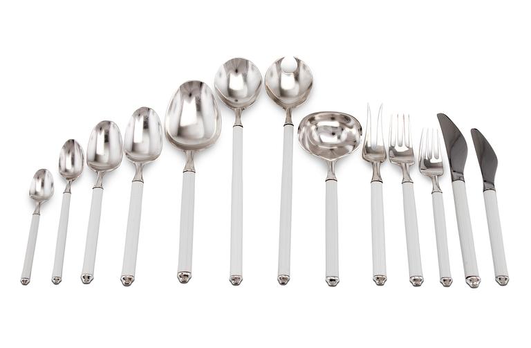 CUTLERY, 72 pcs. CARL GUSTAF HANSEN AND RICHARD GUMP.