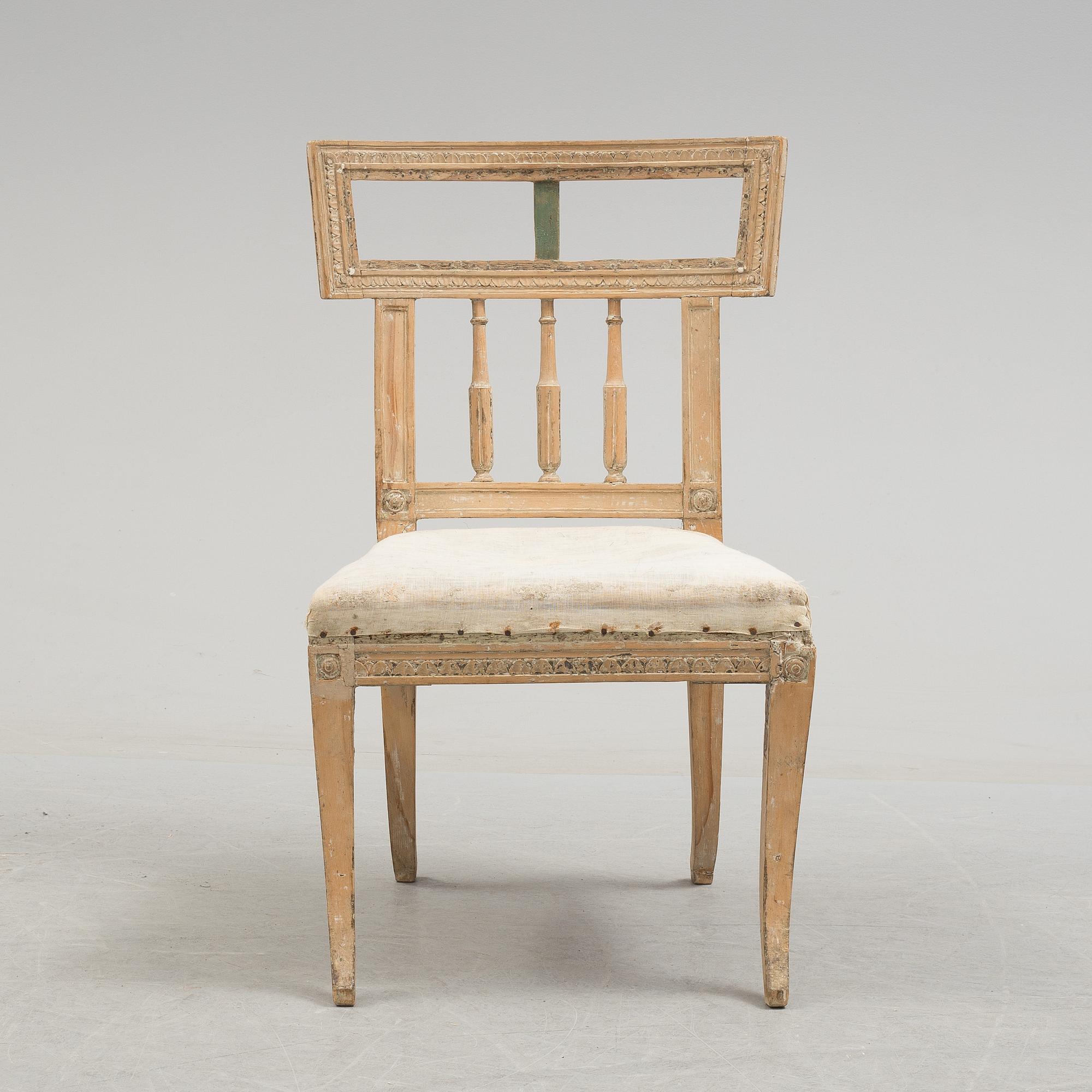 A 18th century gustavian chair.