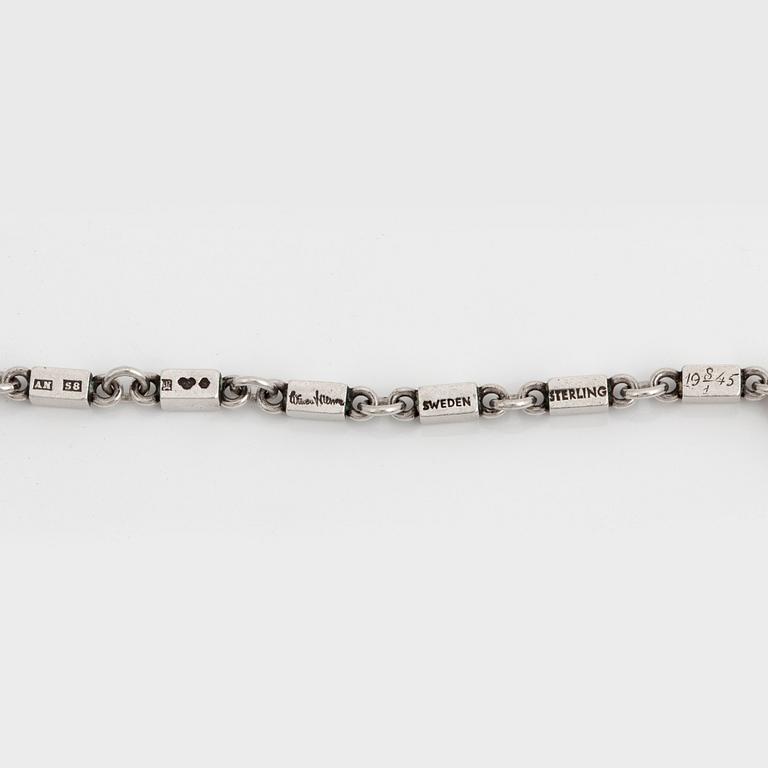 Wiwen Nilsson, a sterling silver "double" necklace, Lund, Sweden 1944.