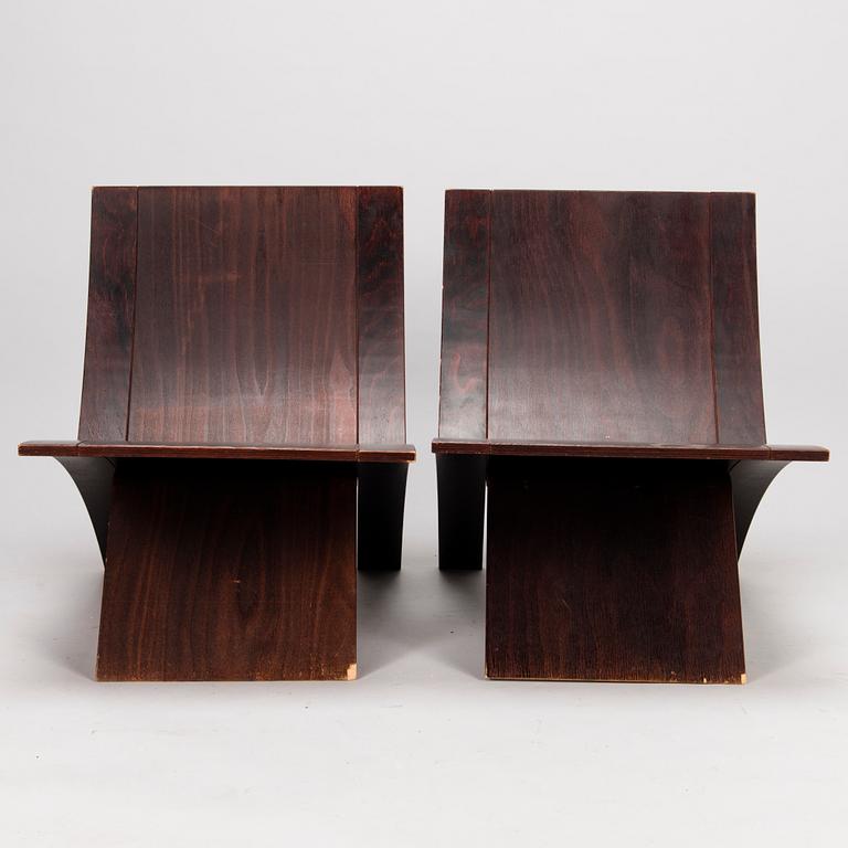 JENS NIELSEN, STOLAR, 3 st, "Lounge chair Laminex", Westnofa. Modellen formgiven 1966.