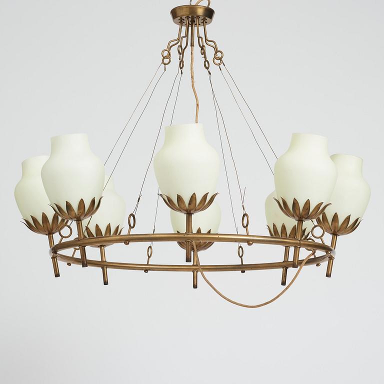 Hans Bergström, a ceiling lamp, ateljé Lyktan, Sweden 1940-50s.