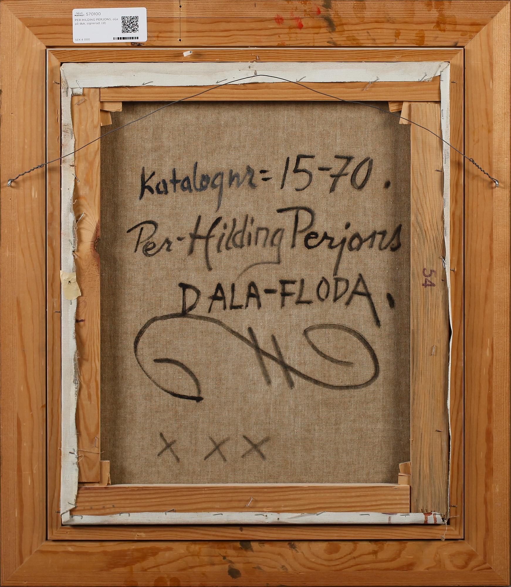PER-HILDING PERJONS, olja på duk, signerad.
