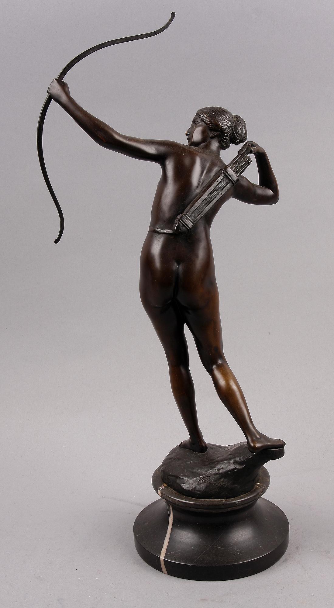 SKULPTUR, brons, sign Valentin.