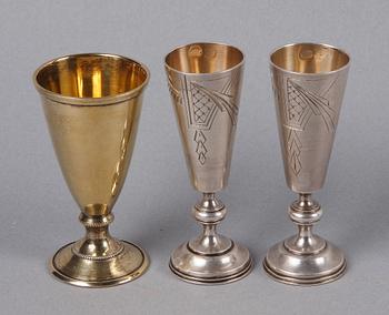 SUPKOPPAR, 3 st, silver, Sovjetryssland, 1900-tal.