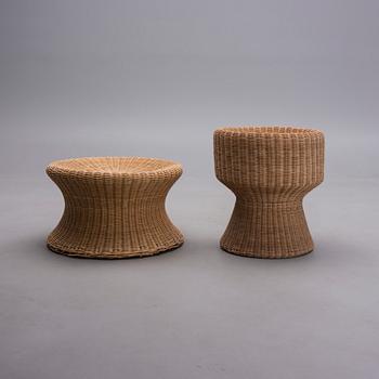 PALLAR, 2 st, rotting, "Story Stool" Eero Aarnio, Hand made Sokeva.