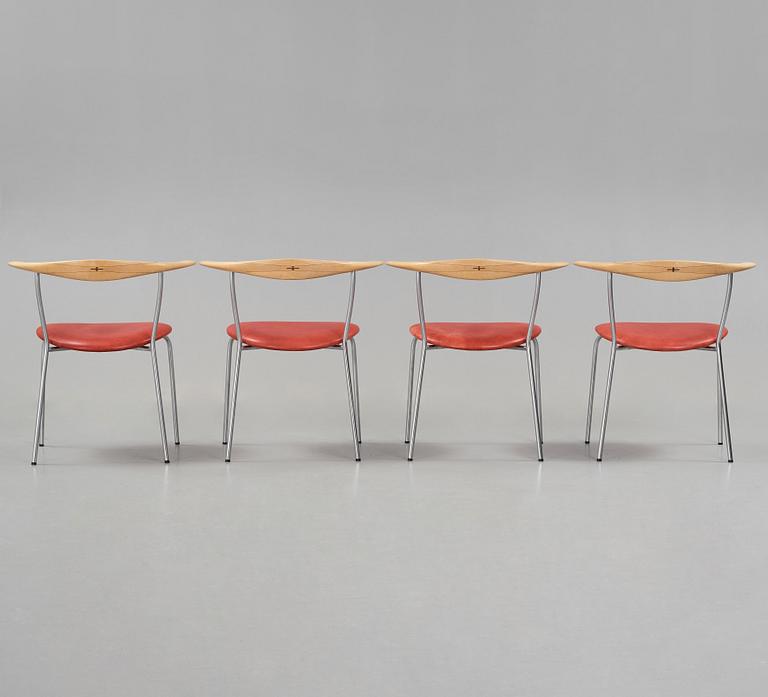 Hans J. Wegner, stolar, 4 st "JH 701", Johannes Hansen, Danmark.
