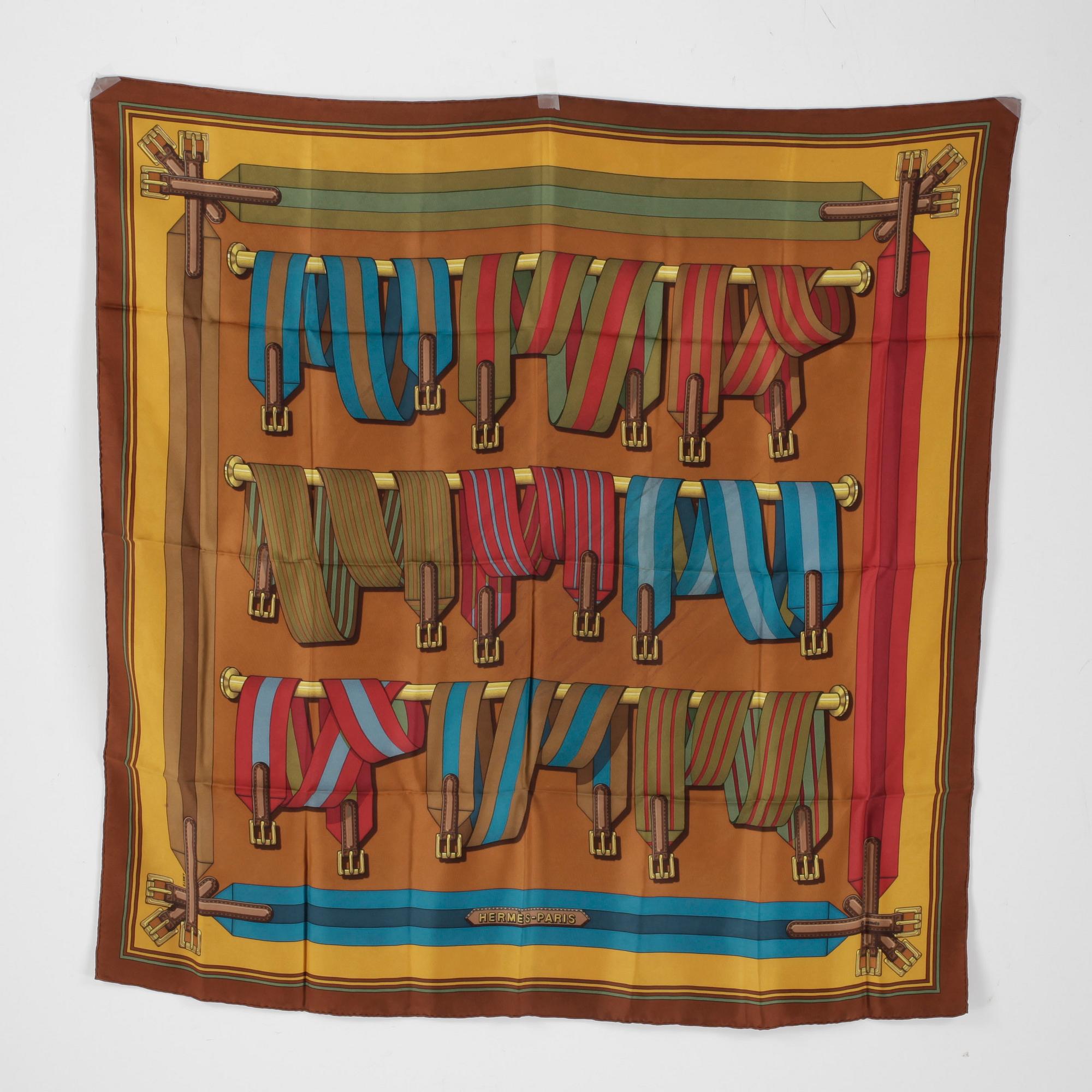 SCARF, siden, "Les Sangles", design Joachim Metz, Hermès, Paris.