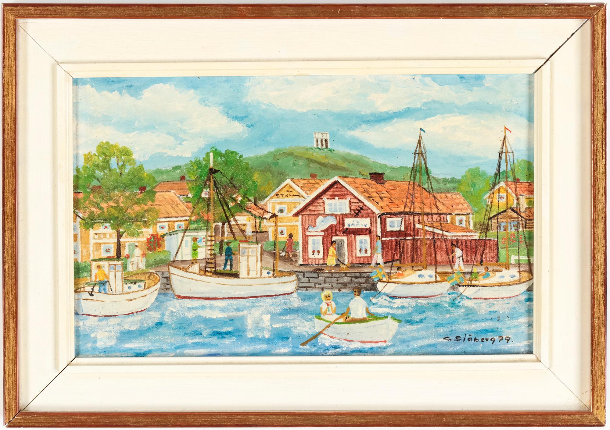 CURT SJÖBERG, olja på pannå, signerad och daterad -79.