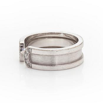 Cartier, Ring, “Double C”, 18K white gold and brilliant-cut diamonds.