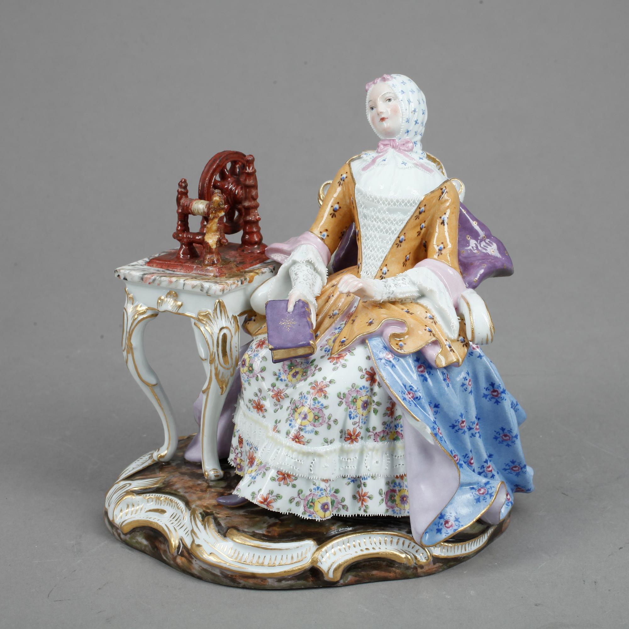 FIGURIN, porslin, Meissen, sent 1800-tal.