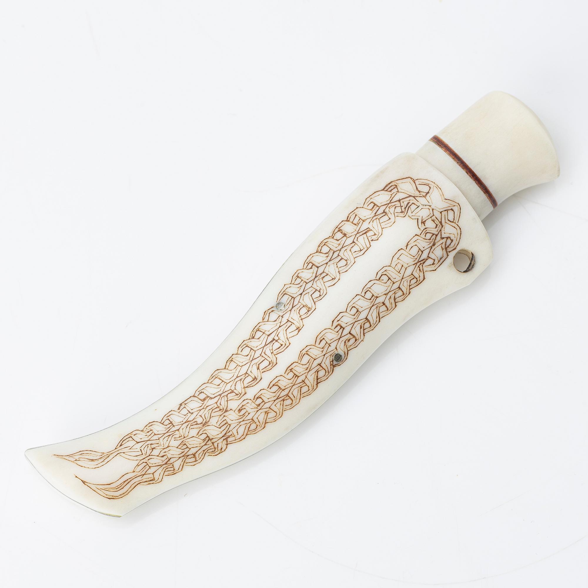 Bertil Fällman jewellery knife in box, signed, 1990s.