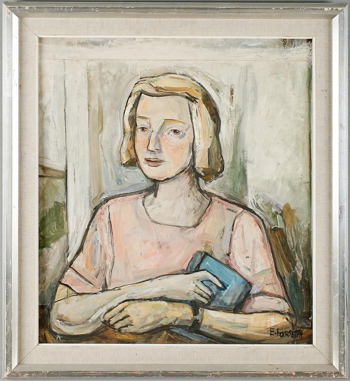 EINAR FORSETH, olja på pannå, signerad.