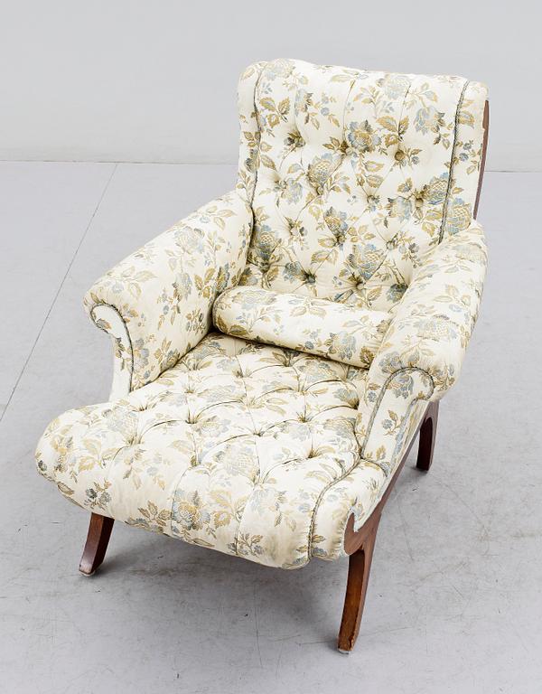 FÅTÖLJ, senempire, omkr 1800-talets mitt.