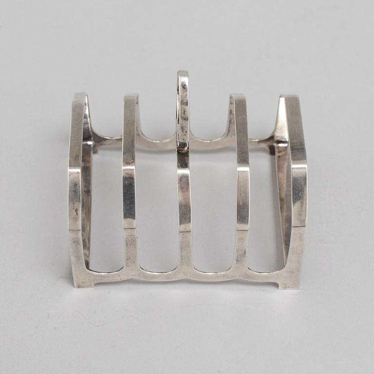 TOASTRACK, silver, James Deakin, Sheffield, 1932.