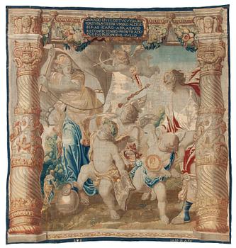 424. A TAPESTRY, tapestry weave. 339 x 316,5 cm. Brussels, early 17th century.