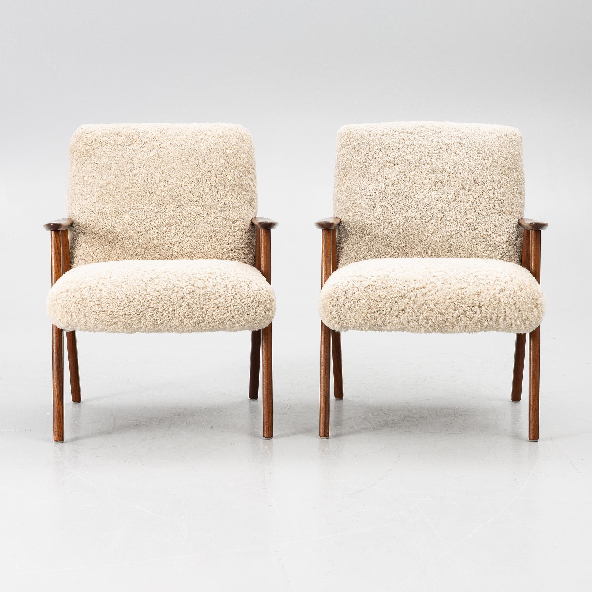 A pair of armchairs, second half of the 20th century.