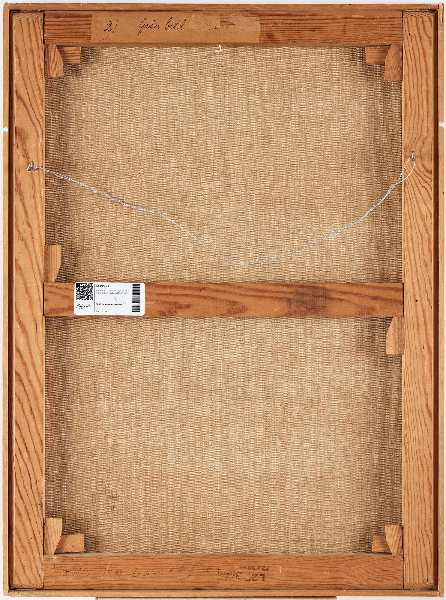 ANDERS ÖSTERLIN, olja på duk, signerad och daterad 1960.