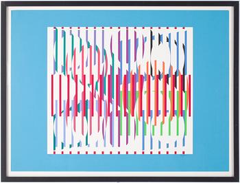 Yaacov Agam · YAACOV AGAM, färglitografi, signerad och numrerad 49/100.