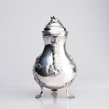 A Swedish Rococo silver coffee-pot, mark of Zacharias Ekfelt, Arboga 1771.