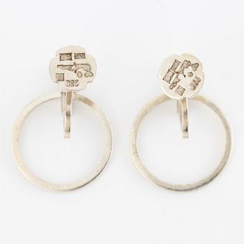 Wiwen Nilsson, earrings, a pair, silver.