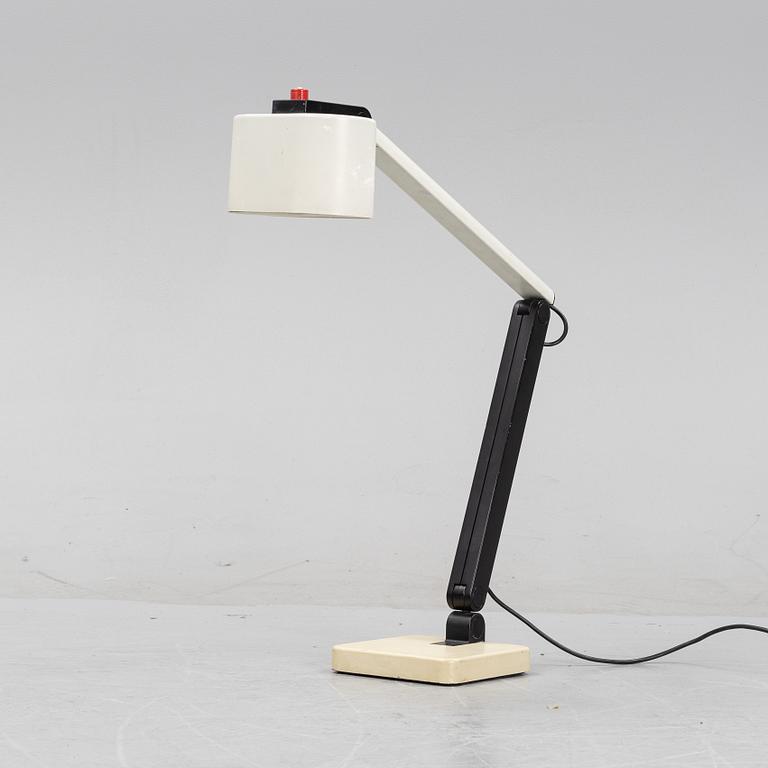 A table lamp by Ettore Sottsass for ERCO design, 1970's.