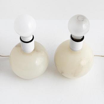 Table lamps, a pair, alabaster, model "B 2585", Svenskt Tenn, 1985.
