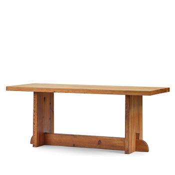 256. Axel Einar Hjorth, a stained pine "Lovö" dining table, Nordiska Kompaniet, 1930s.