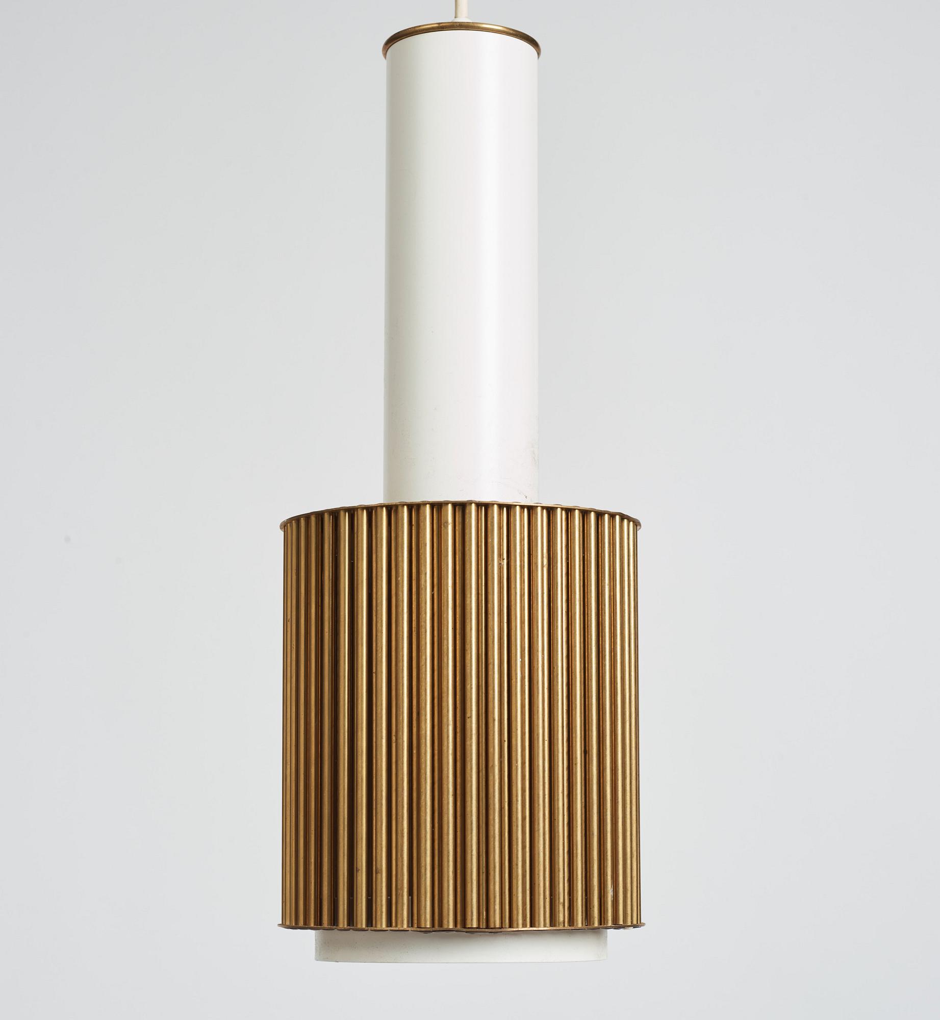 Alvar Aalto, a pair of ceiling lamps, model "A 111", Valaistustyö, Finland, 1950s.