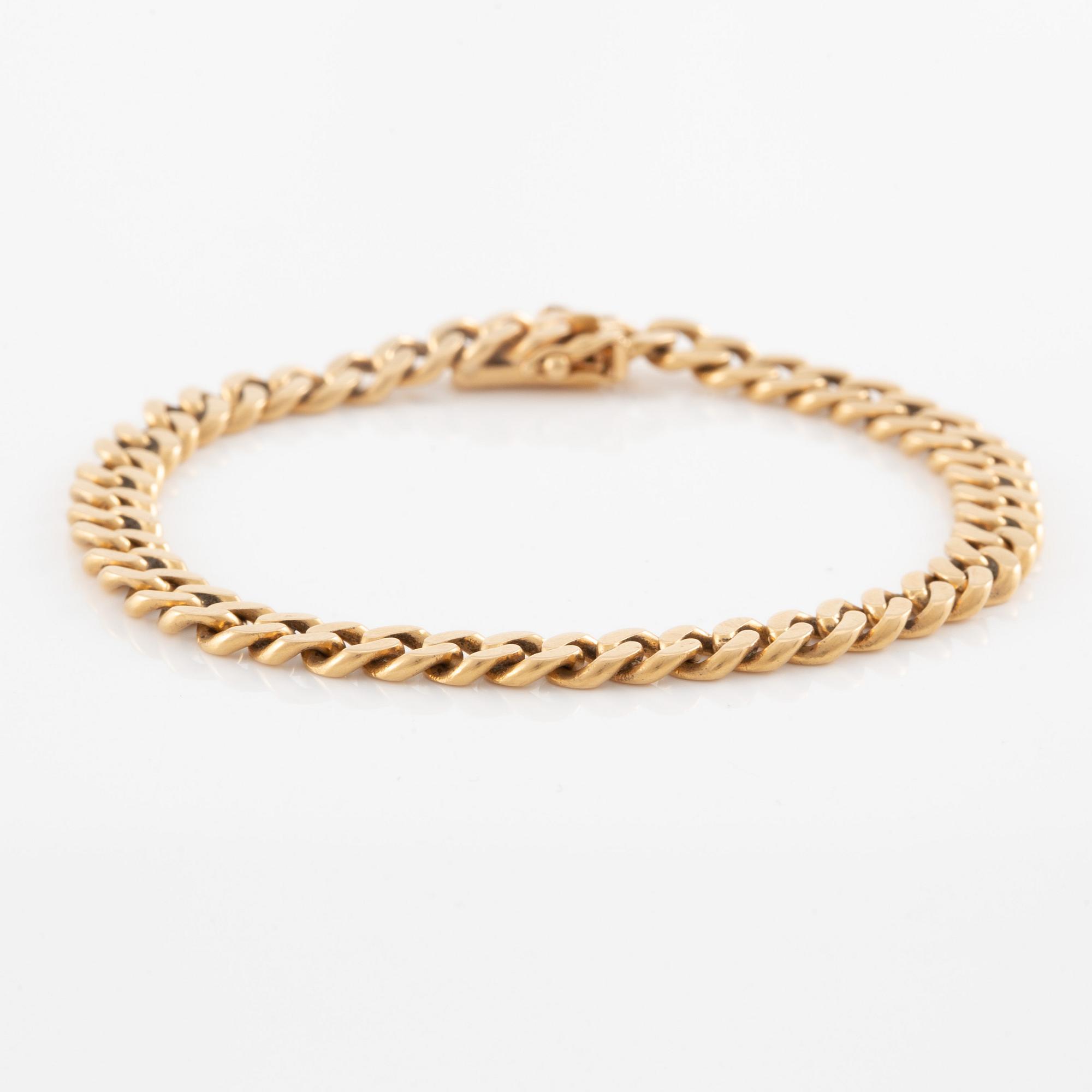 Bracelet, 18K gold, curb link.