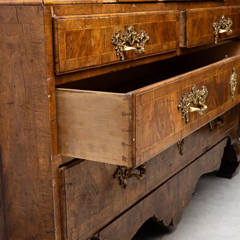 A rococo parquetry cabinet, Stockholm, later part 18th century.