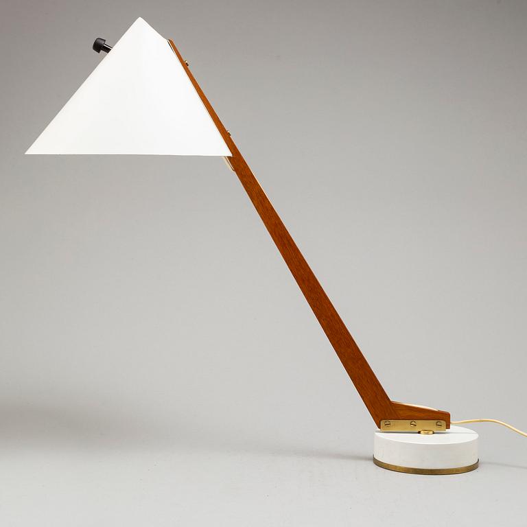 A 1950/60s teak and metal table lamp 'B 54' by Hans-Agne Jakobsson, Markaryd.