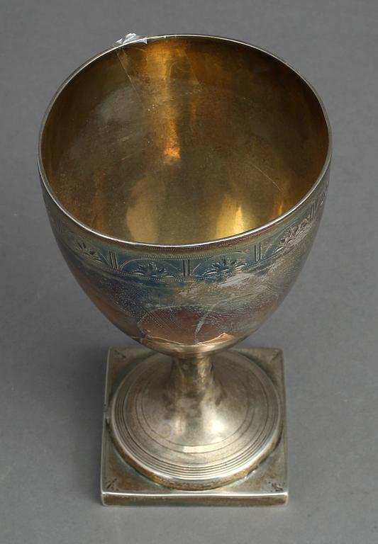 POKAL, silver, London, England, 1800-tal. Vikt ca 155 gram.