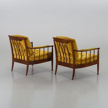 KERSTIN HÖRLIN-HOLMQUIST, fåtöljer ett par "Skrindan" OPE möbler 1900-talets senare del.