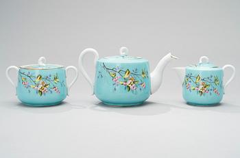 A KUZNETSOV PORCELAIN COFFEE SET, 11 PCS, Dulevo fabrik, 1864-1889 Russia.