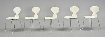 STOLAR, 5 st, "Myran", Arne Jacobsen, Fritz Hansen, 1969.