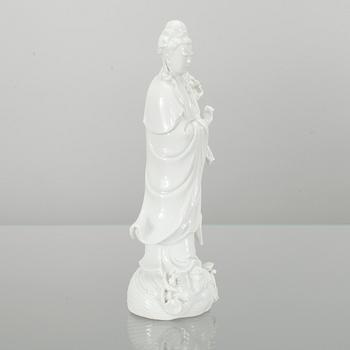 SKULPTUR, Kina, porslin, blanch de chine, 1900-talets början.