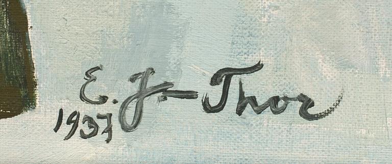 EMIL JOHANSON-THOR, oil on canvas signed and dated 37.